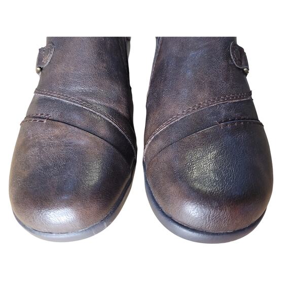 Earth Spirit Dark Brown Flats Faux Leather Cushioned Sz 8 - Picture 6 of 10